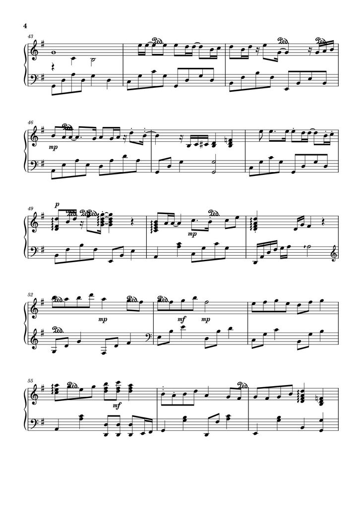 Page 4 of the piano sheet music PDF - TẾT NÀY CON SẼ VỀ Sheet Piano by MinhThong8a1