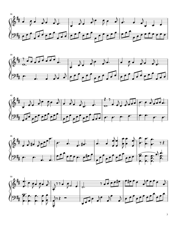 Page 3 of the piano sheet music PDF - Doraemon no Uta Sheet Piano by Vũ Dũng