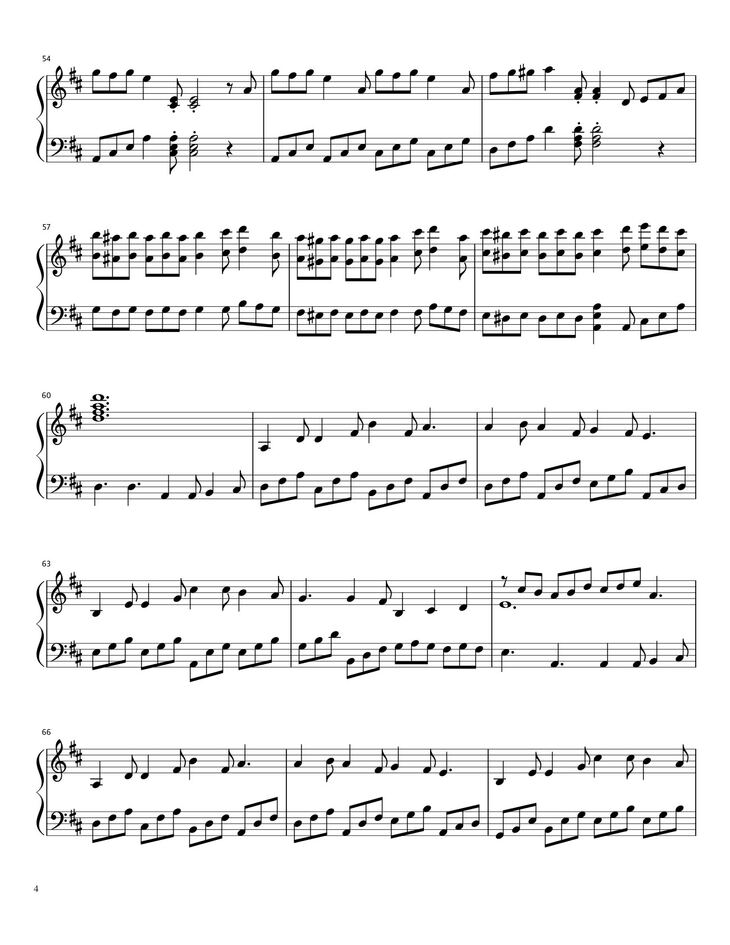 Page 4 of the piano sheet music PDF - Doraemon no Uta Sheet Piano by Vũ Dũng