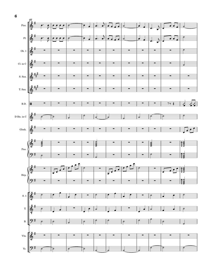 Page 6 of the piano sheet music PDF - Lý Thường Kiệt Hành Khúc Sheet Piano by  Lê Hoàng Long