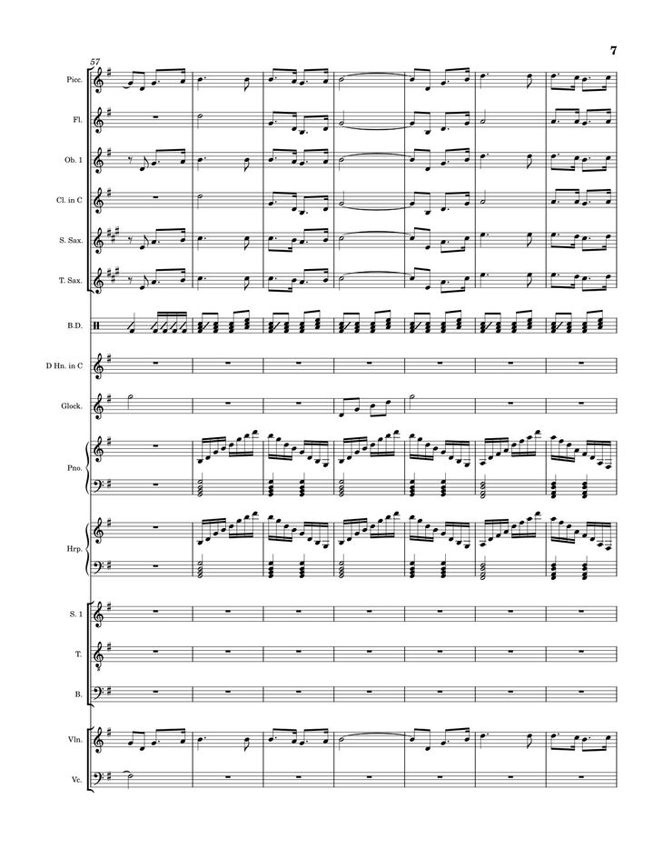 Page 7 of the piano sheet music PDF - Lý Thường Kiệt Hành Khúc Sheet Piano by  Lê Hoàng Long
