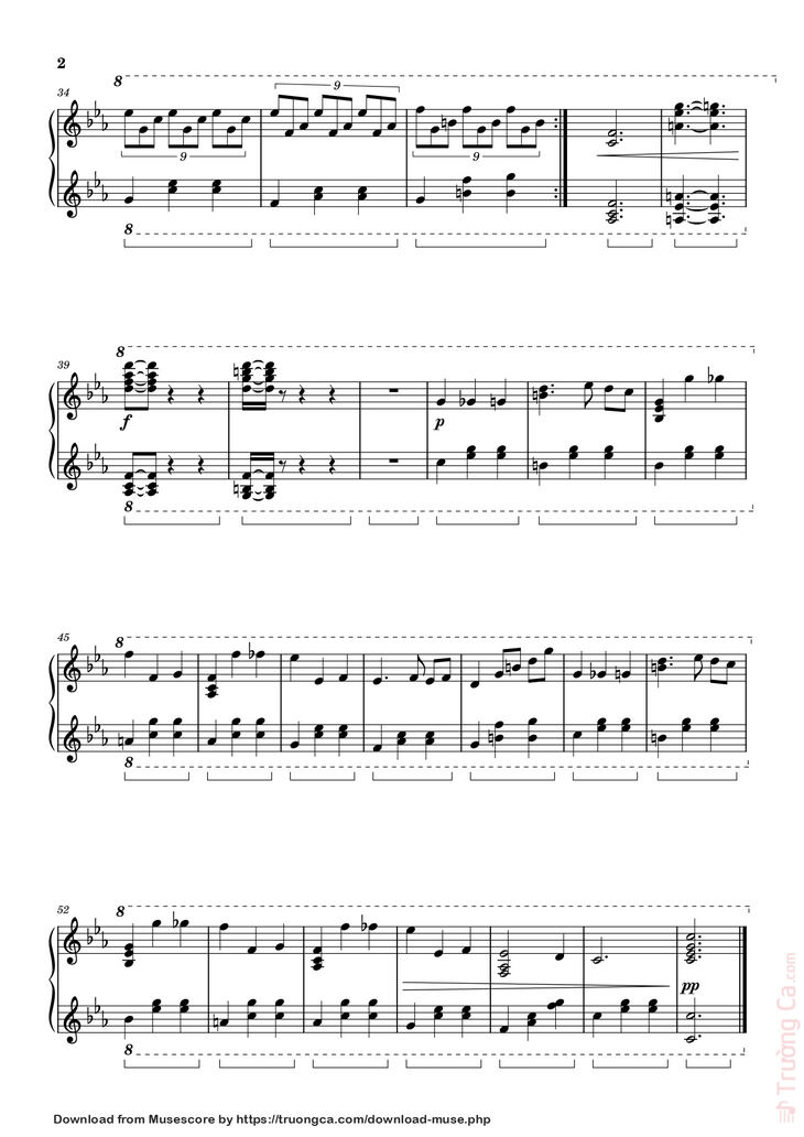 Page 2 of the piano sheet music PDF - Old Doll Sheet Piano by Meishini.ii