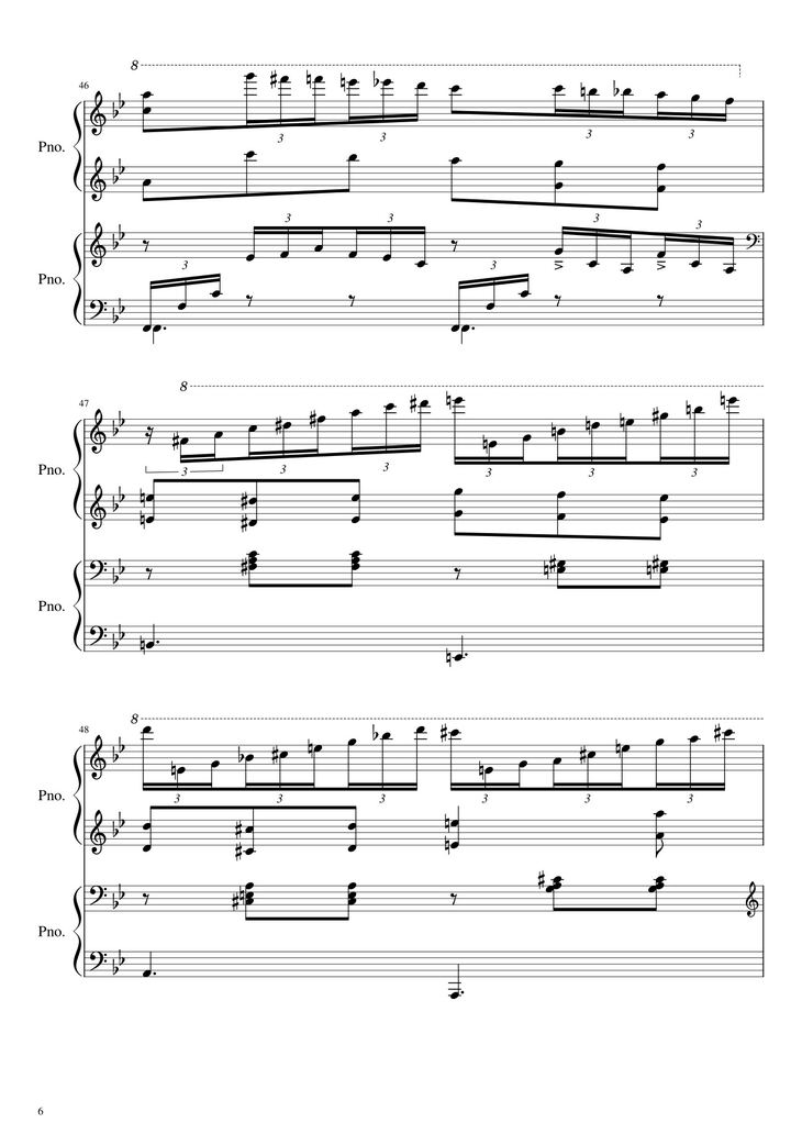 Page 6 of the piano sheet music PDF - Howl
