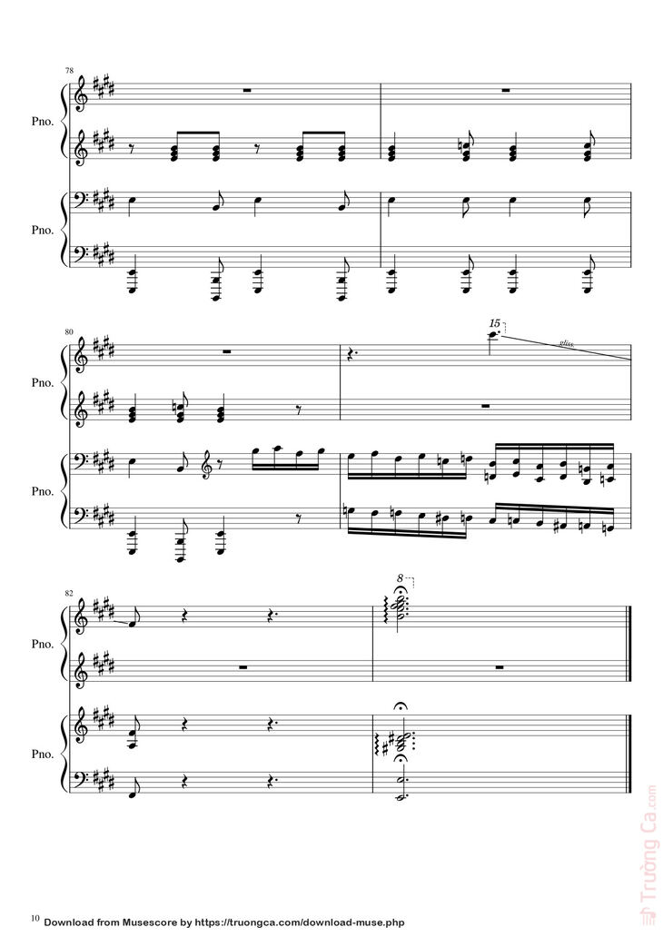 Page 10 of the piano sheet music PDF - Howl