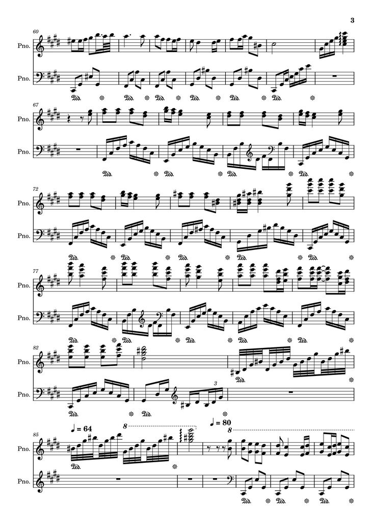 Page 3 of the piano sheet music PDF - Điệp khúc mùa xuân Sheet Piano (2016, C♯m) by Quốc Dũng