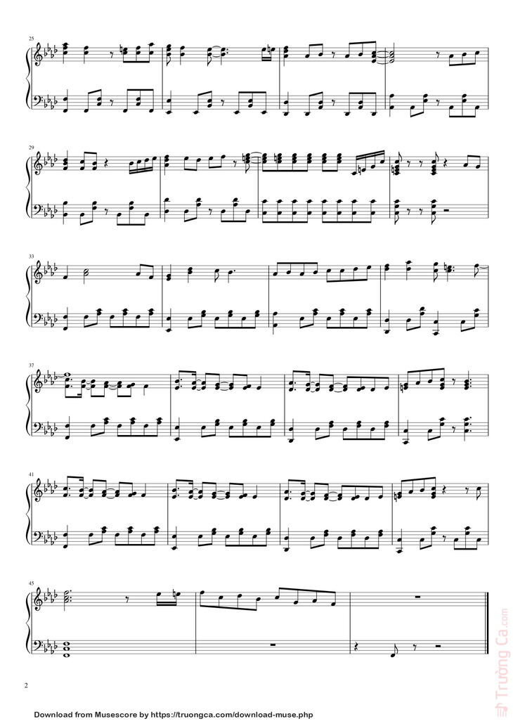 Page 2 of the piano sheet music PDF - Detective Conan Main Theme Sheet Piano by 김태명