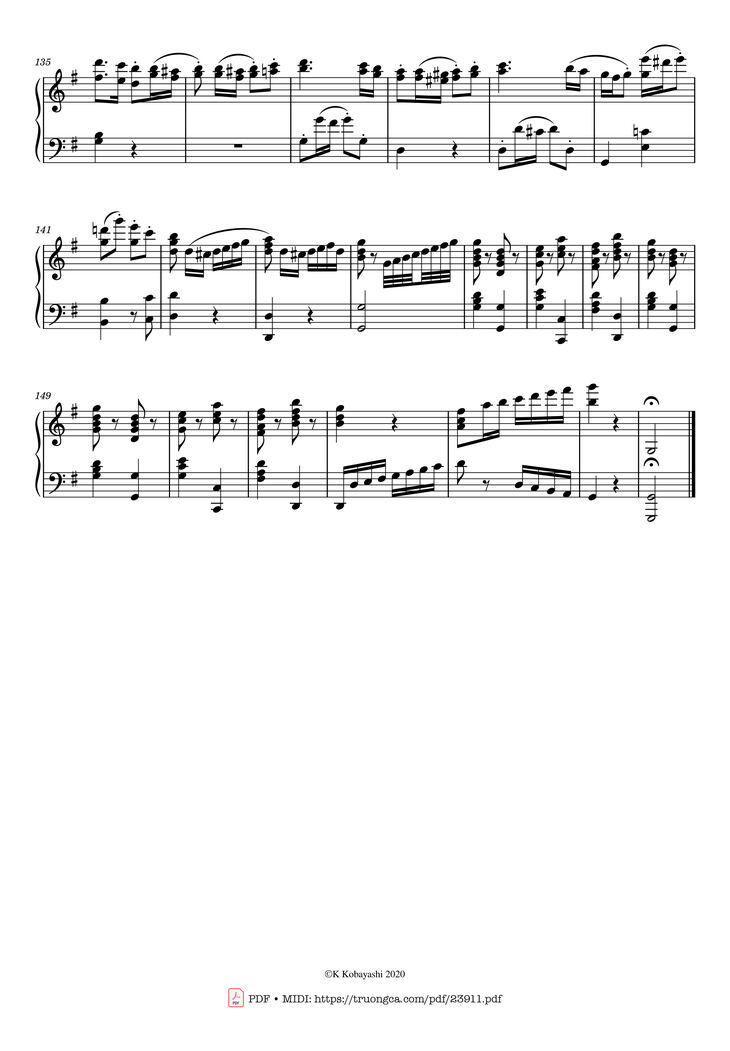 Page 5 of the piano sheet music PDF - Joy to the World! The Lord is come Sheet Piano by Lowell Mason