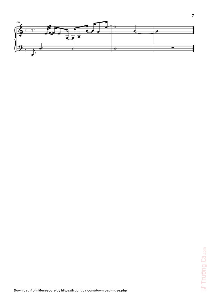 Page 7 of the piano sheet music PDF - Chỉ Là Không Cùng Nhau – 错位时空 - 艾辰 Sheet Piano by Quangducpiano