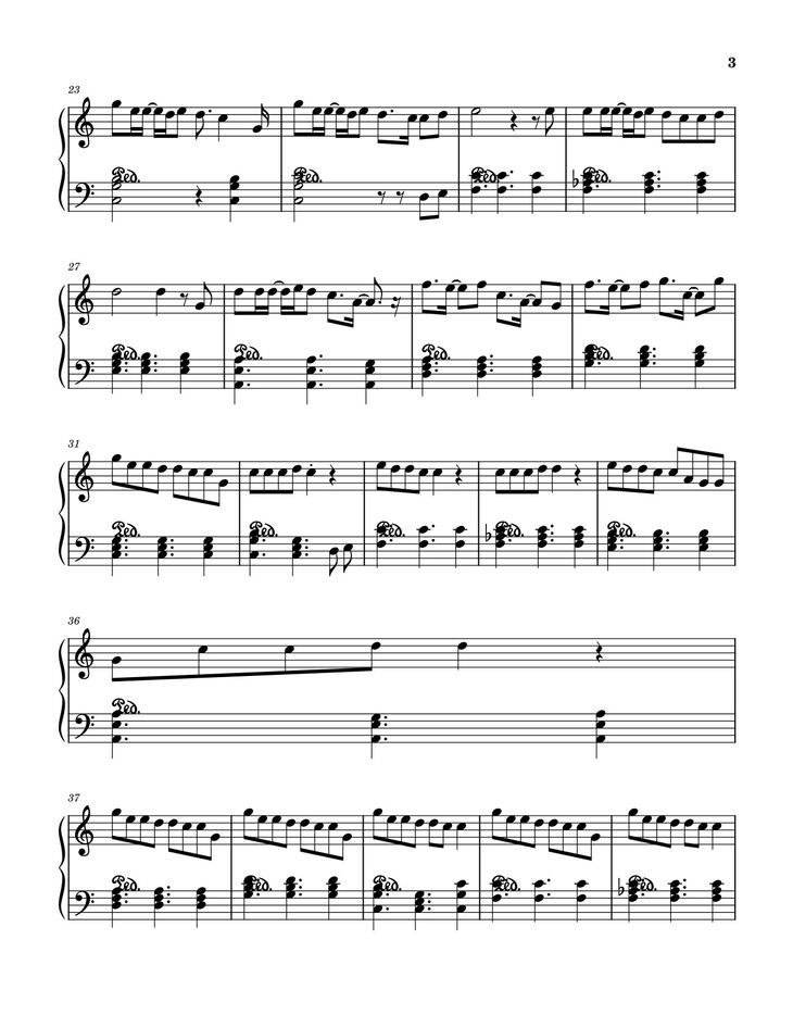 Page 3 of the piano sheet music PDF - MUỘN RỒI MÀ SAO CÒN - SƠN TÙNG M-TP Sheet Piano by Petun2502