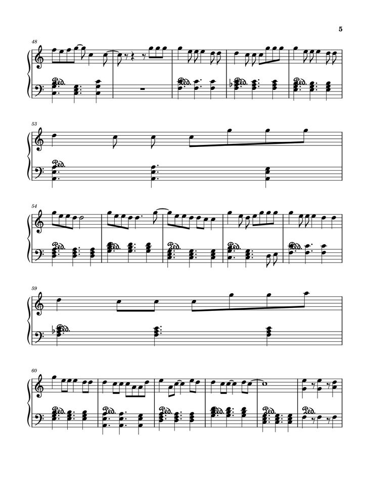 Page 5 of the piano sheet music PDF - MUỘN RỒI MÀ SAO CÒN - SƠN TÙNG M-TP Sheet Piano by Petun2502
