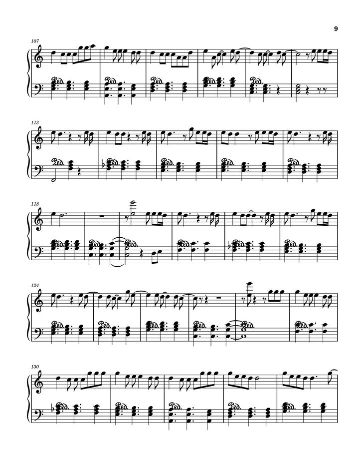 Page 9 of the piano sheet music PDF - MUỘN RỒI MÀ SAO CÒN - SƠN TÙNG M-TP Sheet Piano by Petun2502