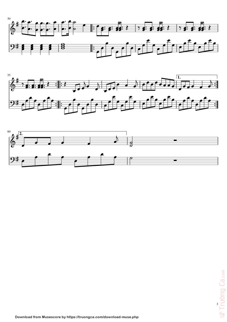 Page 3 of the piano sheet music PDF - Santa Tell Me Arianna Grande Sheet Piano by Samuelwycisk