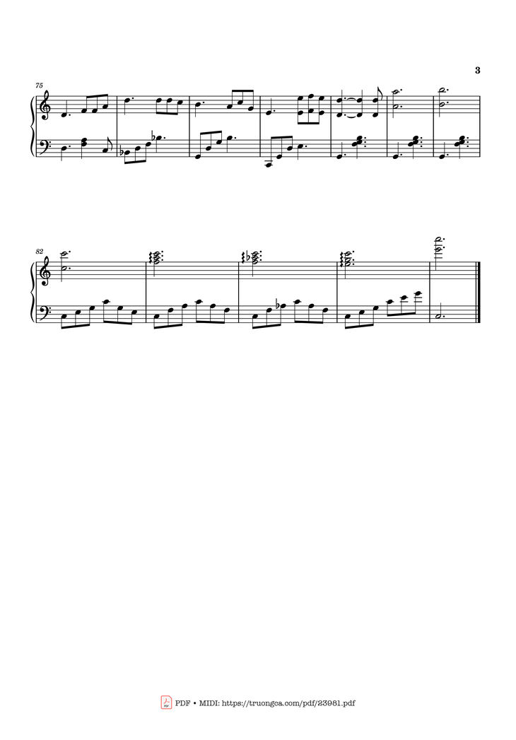 Page 3 of the piano sheet music PDF - Bài thánh ca buồn Sheet Piano by Tungpham1969