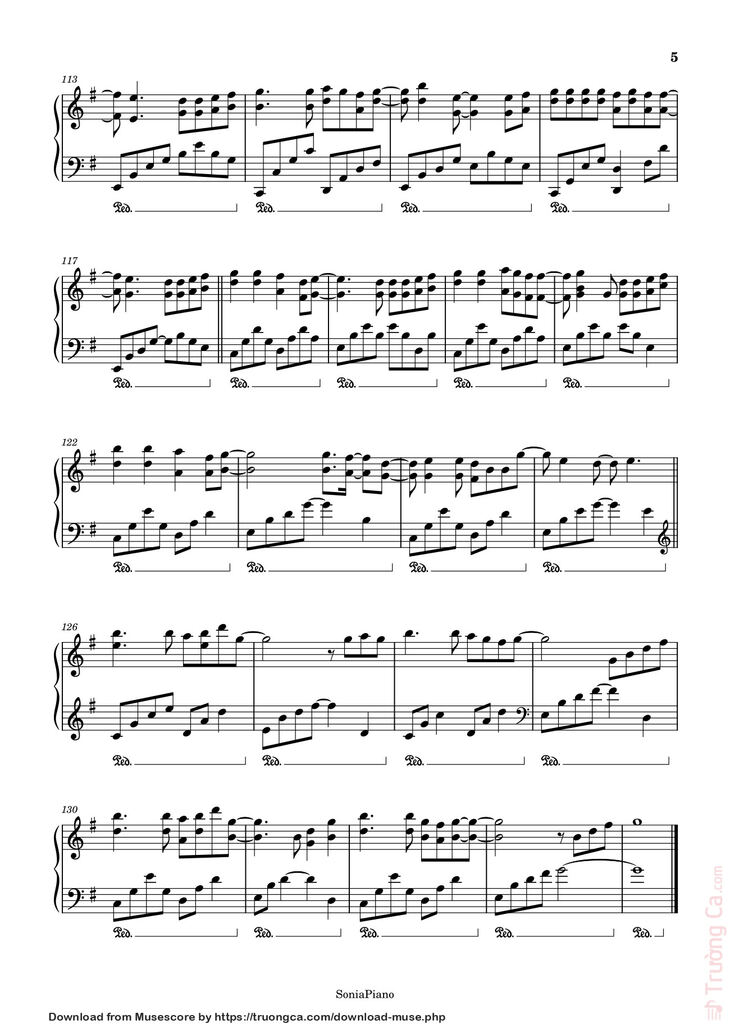 Page 5 of the piano sheet music PDF Piano - Haru Haru Sheet Piano by Full Version