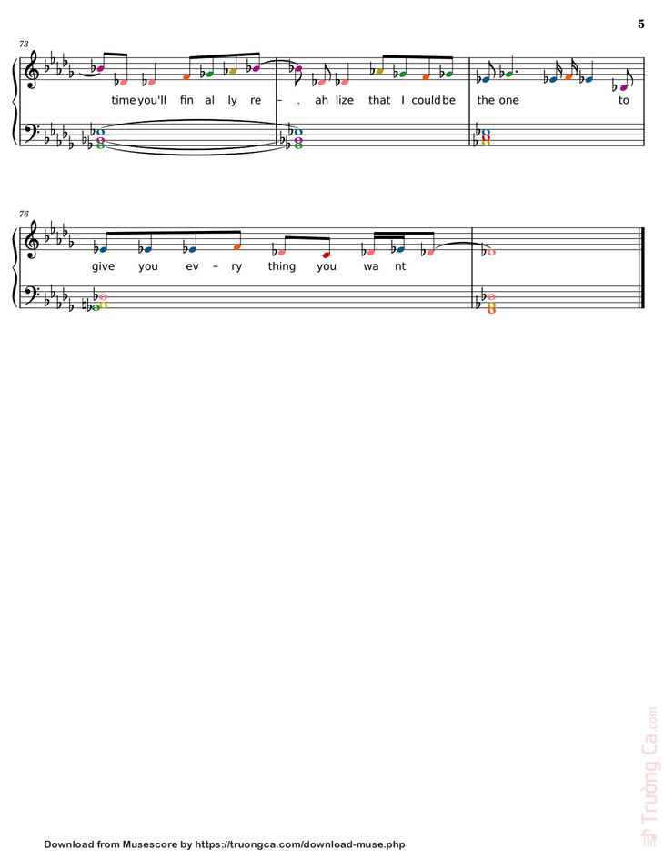 Page 5 of the piano sheet music PDF - Santa Doesn