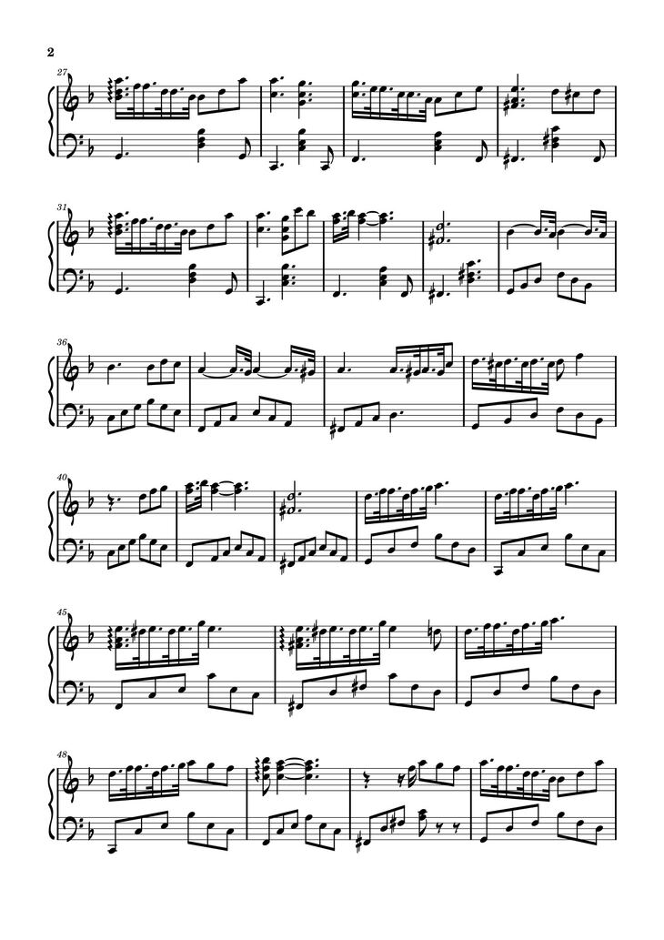 Page 2 of the piano sheet music PDF - Only – Lee hi Sheet Piano by Lul i just use this