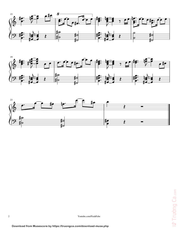 Page 2 of the piano sheet music PDF - Jojo