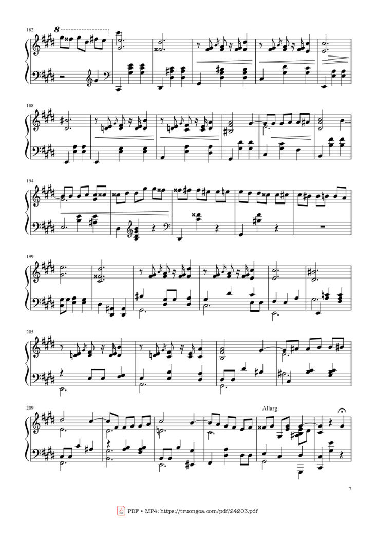 Page 7 of the piano sheet music PDF Piano - Happy Birthday Variations Sheet Piano by Piano Ninja