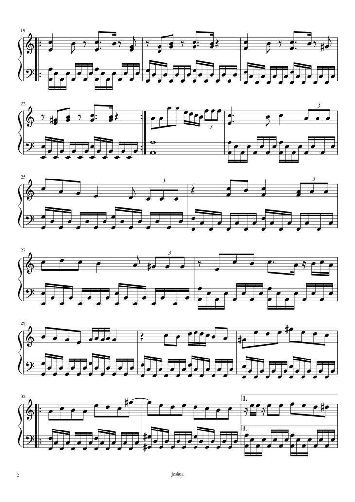 Page 2 of the piano sheet music PDF - undertale lastbreath phase 3 Sheet Piano by Gmjlovely