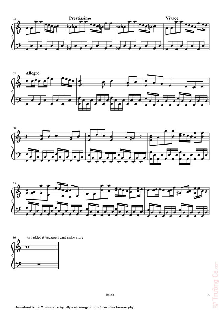 Page 5 of the piano sheet music PDF - undertale lastbreath phase 3 Sheet Piano by Gmjlovely