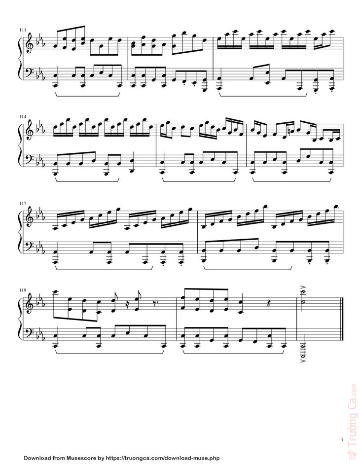 Page 7 of the piano sheet music PDF - Underverse OST - OVERWRITE [XChara's Theme] - NyxTheShield Sheet Piano by Unregistered_user
