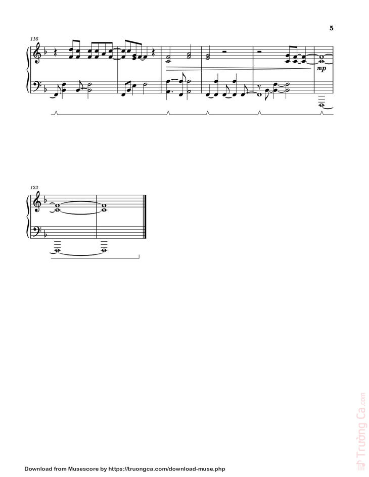 Page 5 of the piano sheet music PDF - Never – Tasha Layton (Solo Piano Arrangement) by Written by Tasha Layton