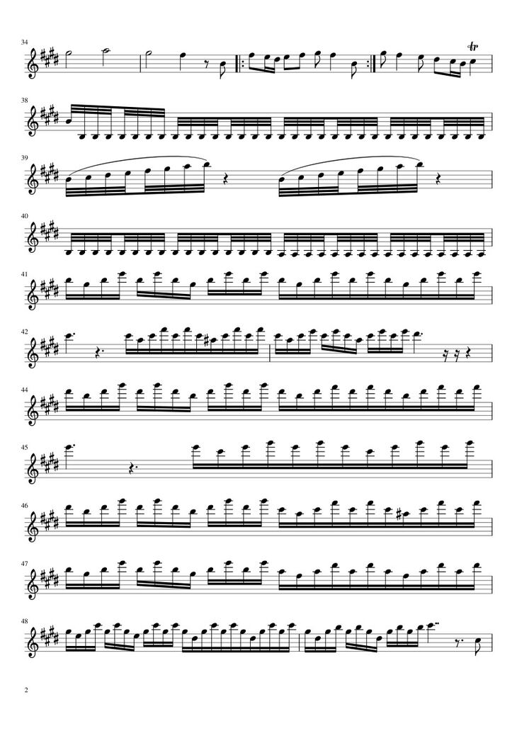 Page 2 of the piano sheet music PDF - Spring-Four season Sheet Violin by Safarve