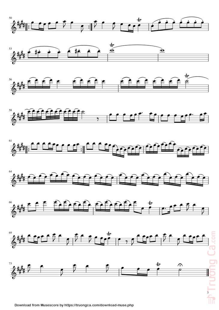 Page 3 of the piano sheet music PDF - Spring-Four season Sheet Violin by Safarve
