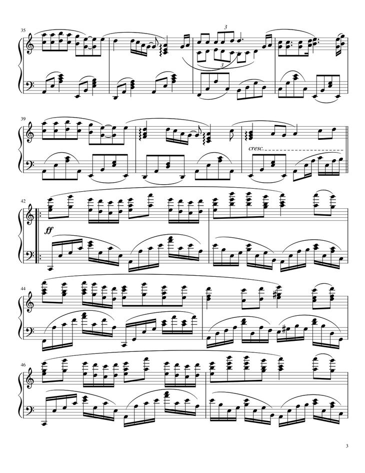 Page 3 of the piano sheet music PDF - Người Tình Mùa Đông Sheet Piano by Minhjirachi