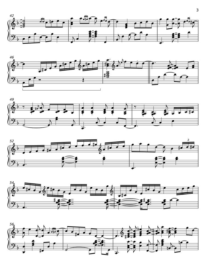 Page 3 of the piano sheet music PDF - Người Hãy Quên Em Di Sheet Piano by Khac Hung