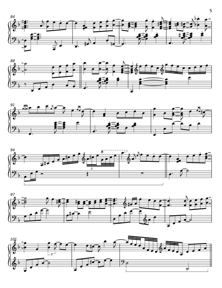 Page 5 of the piano sheet music PDF - Người Hãy Quên Em Di Sheet Piano by Khac Hung