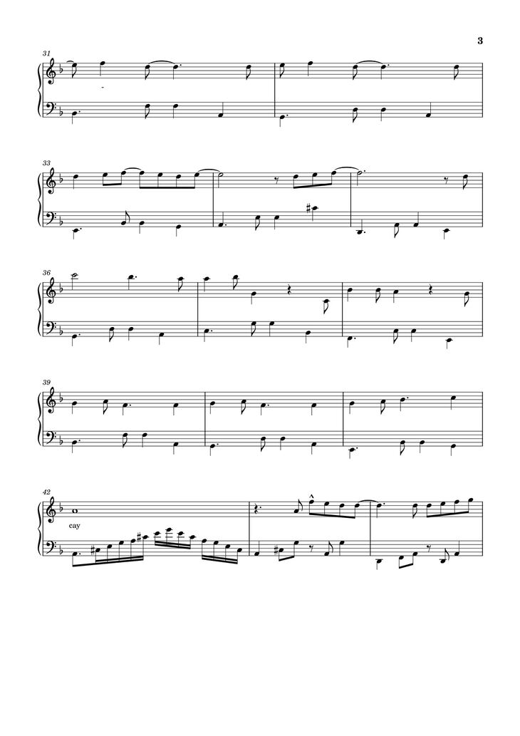 Page 3 of the piano sheet music PDF - NGƯỜI HÃY QUÊN EM ĐI Sheet Piano Easy by KHẮC HƯNG