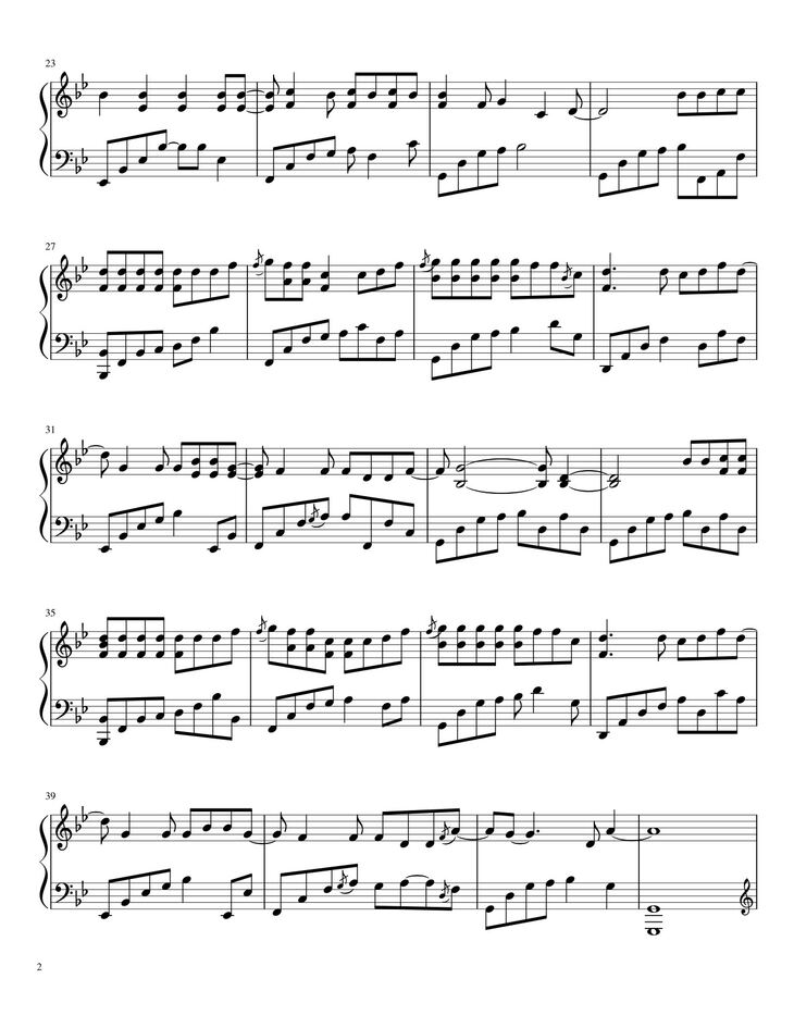 Page 2 of the piano sheet music PDF - Phai Dấu Cuộc Tình Sheet Piano by Nhạc Hoa lời Việt