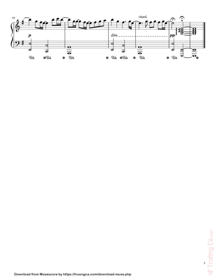 Page 5 of the piano sheet music PDF - No Time To Die Sheet Piano by Nobii_Piano