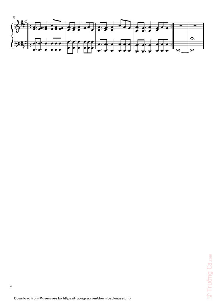 Page 4 of the piano sheet music PDF - Alive - Krewella Sheet Piano by Unregistered_user