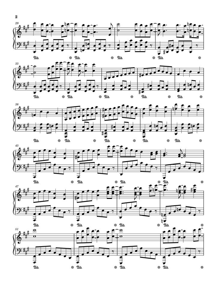 Page 2 of the piano sheet music PDF - Love – Wave to Earth Sheet Piano by Duy H Ha