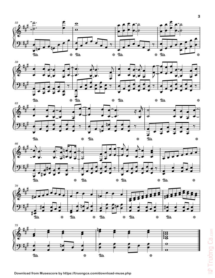 Page 3 of the piano sheet music PDF - Love – Wave to Earth Sheet Piano by Duy H Ha