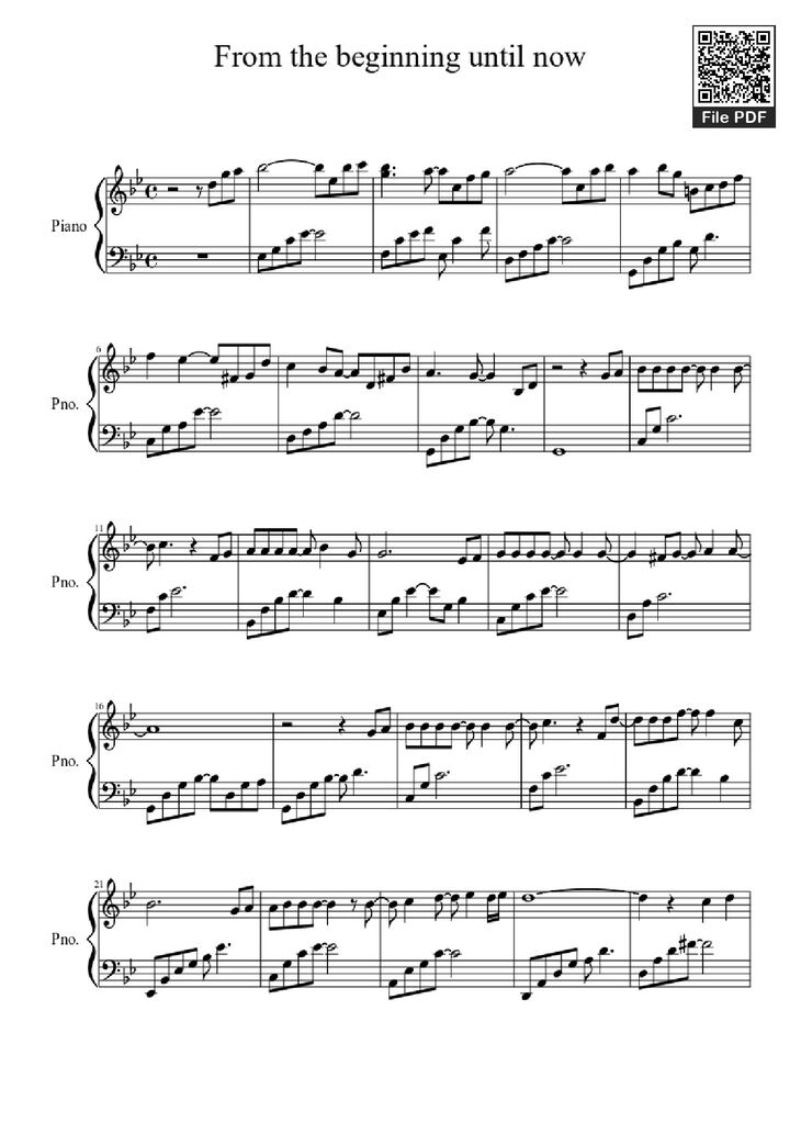 Page 1 of the piano sheet music PDF - Winter Sonata by Huong Dao