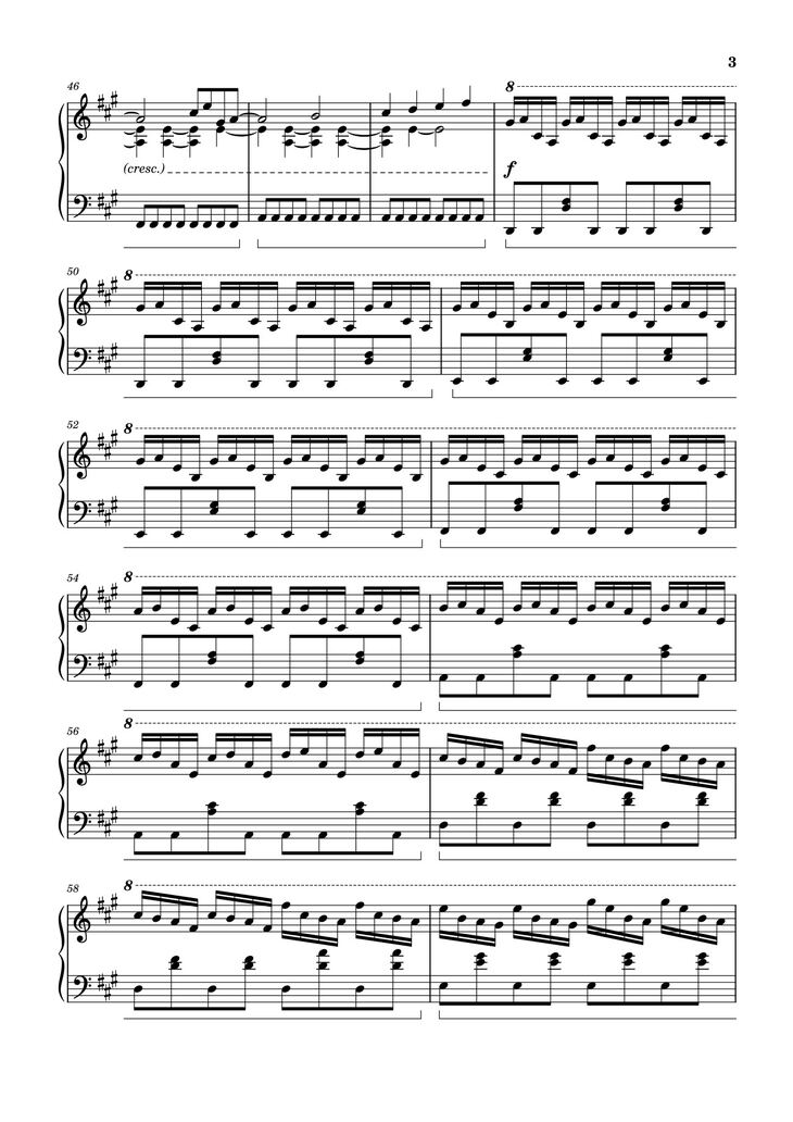 Page 3 of the piano sheet music PDF - Reminisce Sheet Piano by Tony Ann