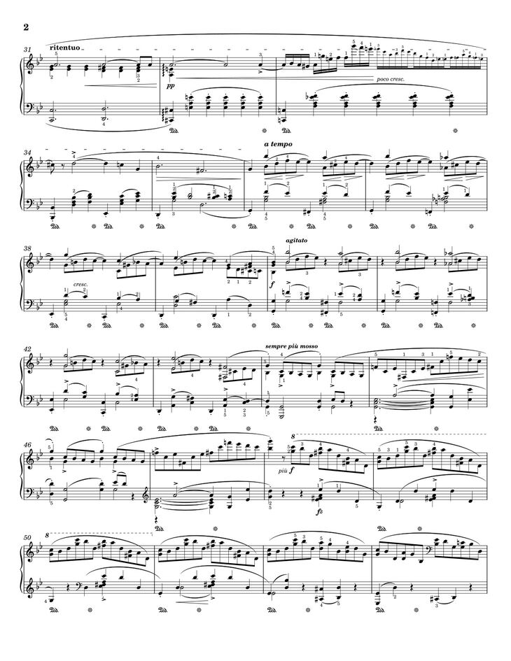 Page 2 of the piano sheet music PDF - Ballade No I by Chopin