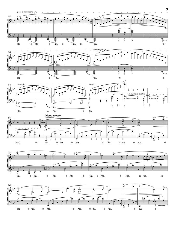 Page 3 of the piano sheet music PDF - Ballade No I by Chopin