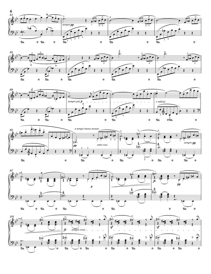 Page 4 of the piano sheet music PDF - Ballade No I by Chopin