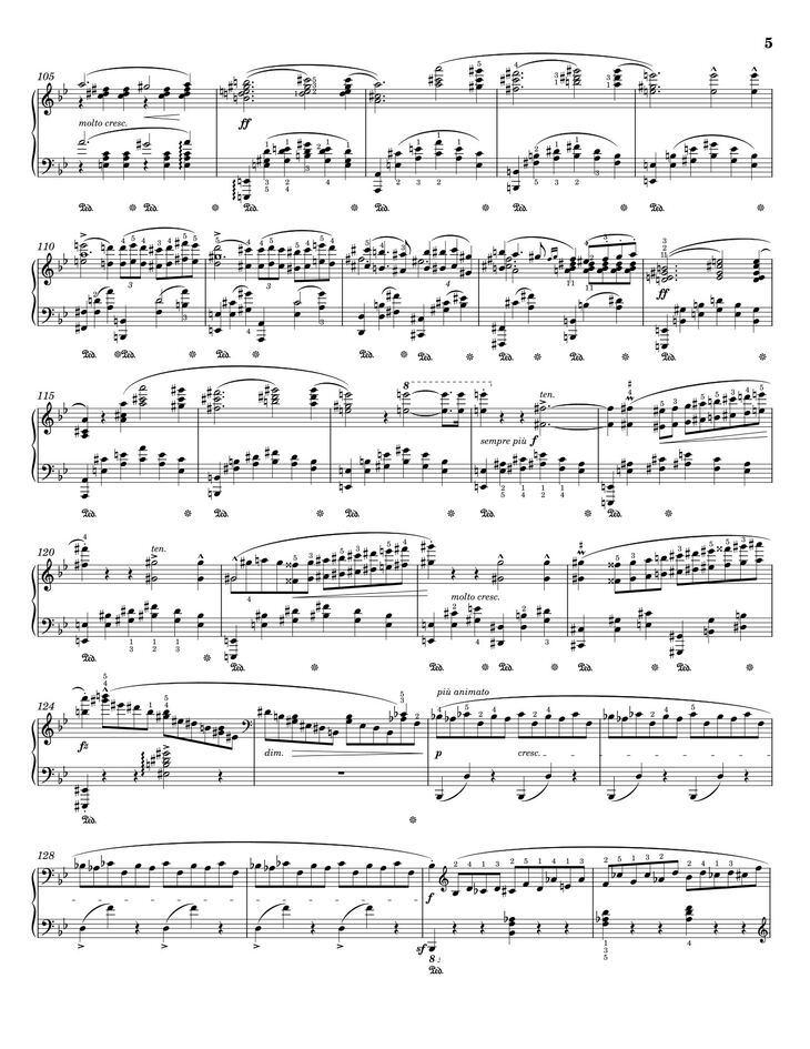 Page 5 of the piano sheet music PDF - Ballade No I by Chopin