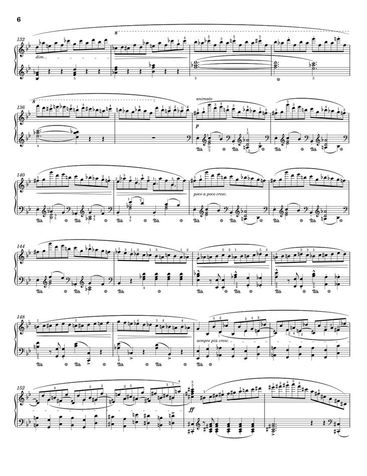 Page 6 of the piano sheet music PDF - Ballade No I by Chopin