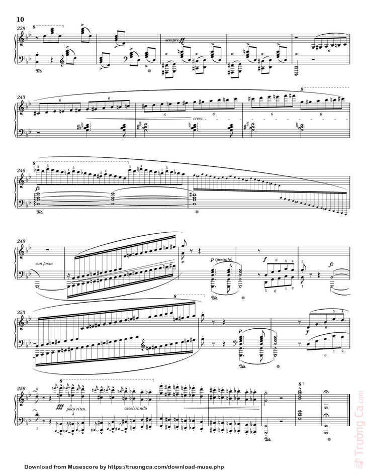 Page 10 of the piano sheet music PDF - Ballade No I by Chopin