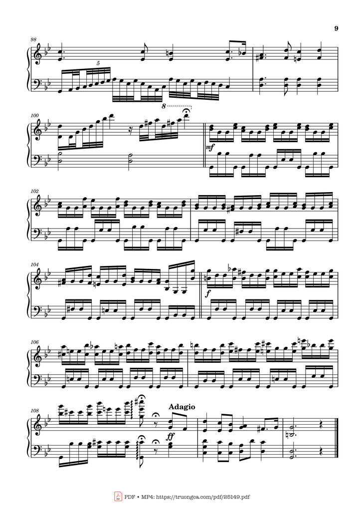 Page 9 of the piano sheet music PDF - Passacaglia, Op. 20 No. 2 by Johan Halvorsen