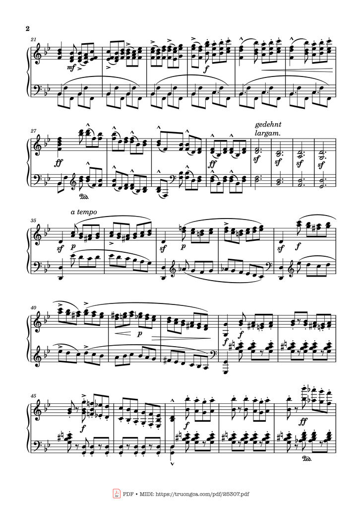 Page 2 of the piano sheet music PDF - Prélude No 22 in G Minor Sheet Piano by Stephen Heller