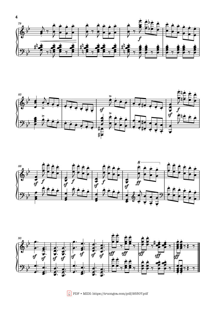 Page 4 of the piano sheet music PDF - Prélude No 22 in G Minor Sheet Piano by Stephen Heller