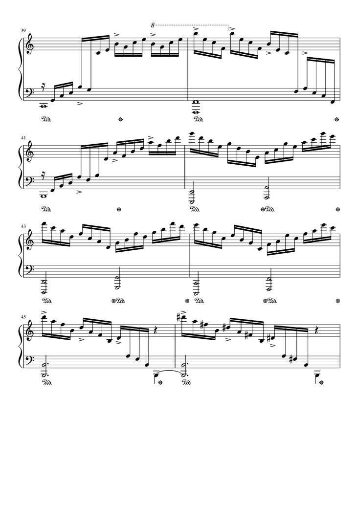 Page 5 of the piano sheet music PDF Piano - Etude op.10 no.1 (Waterfall) Chopin by Chopin