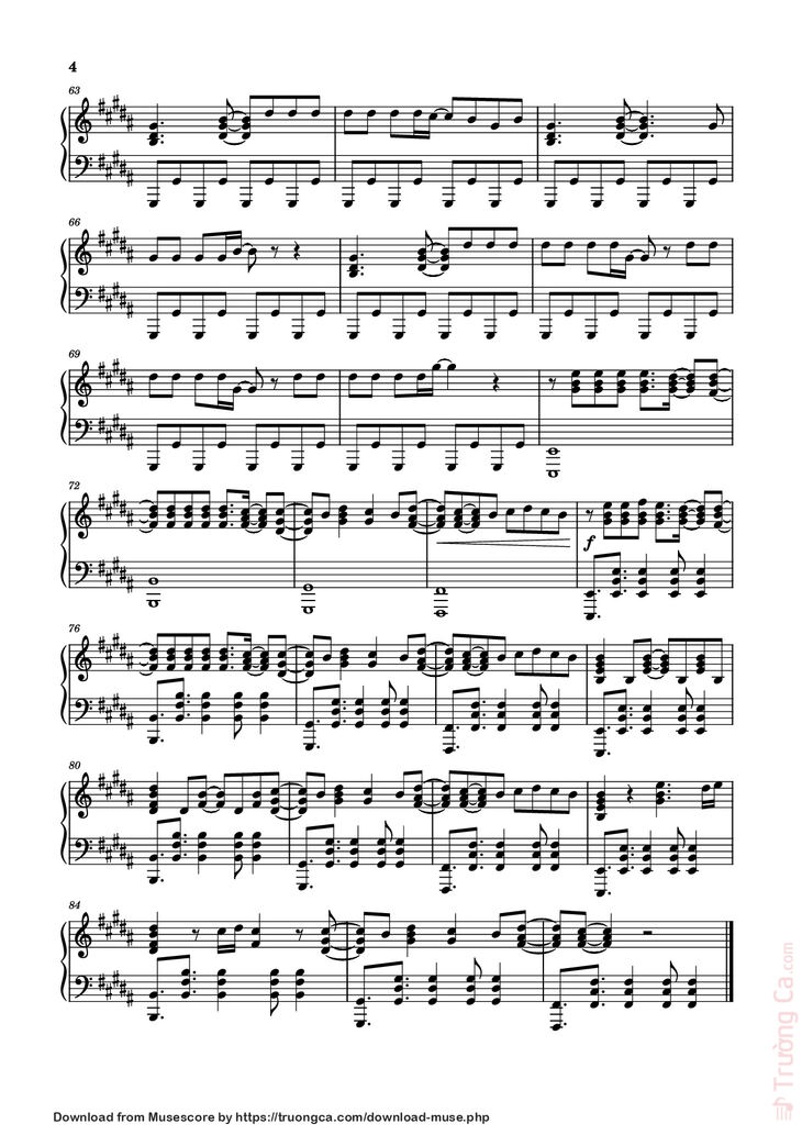 Page 4 of the piano sheet music PDF Piano - Before You Leave Me Piano by Alex Warren